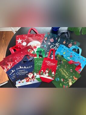 Christmas Gift Bags Assortment - Santa, Snowman & Holiday Designsi